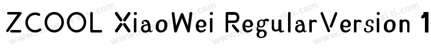 ZCOOL XiaoWei RegularVersion 1000字体转换